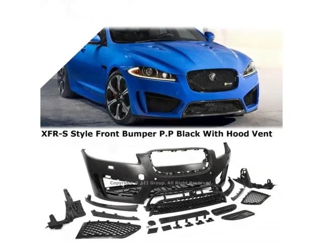 Jaguar XF 12-15 Бампер передний в сборе с решеткой XFR-S Style, с отверстиями под парктроник